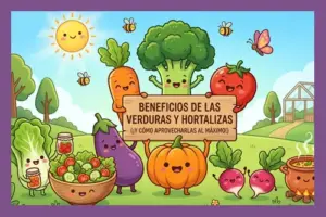 frutas y hortalizas muy felices en la naturaleza