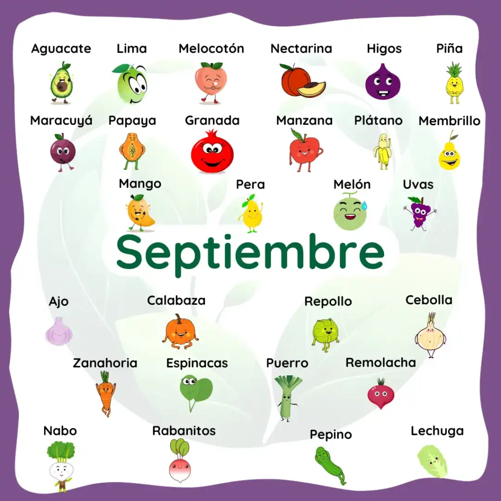 frutas y verduras de temporada septiembre