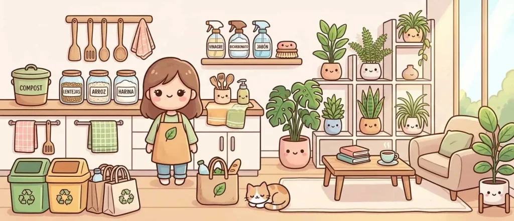 Hogar-sostenible-con-productos-naturales-y-consumo-responsable
